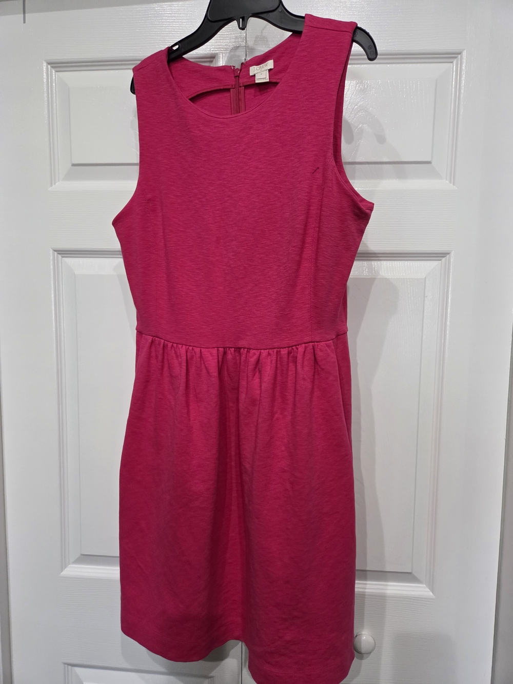 J. Crew Hot Pink Sleeveless Fit-and-Flare Dress